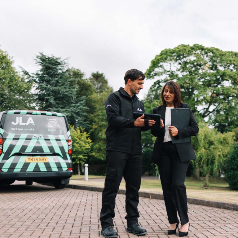 JLA engineer and customer